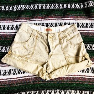 Mossimo Roll-Up Khaki Cargo Shorts